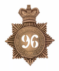 96th Manchester 2nd Battalion Regiment Quilted Shako Plate Brass Metal