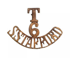 T 6 S.Stafford Shoulder Title Brass Metal