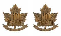 110th Canadian Perth Battalion CEF Collar Badges