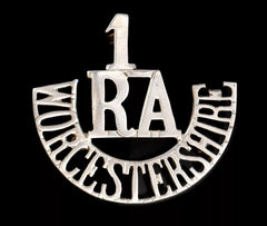 1.R.A Worcestershire Shoulder Title White Metal