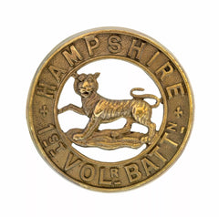 Hampshire 1st Volunteers Battalion Helmet Plate Centre Brass Metal