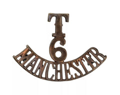 T.6 Manchester Shoulder Title Brass Metal