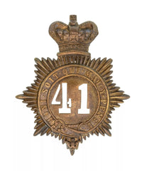 41st Welsh Regiment Regiment Quilted Shako Plate Brass Metal