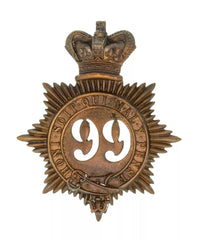 99th Wiltshire 2nd Battalion Regiment Quilted Shako Plate Brass Metal