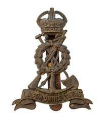 Royal Pioneer Corps Cap Badge Brass K.C