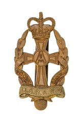 Queens Crown Alexandra's Royal Nursing Corps Cap Badge Bi Metal