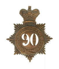 90th Cameronians 2nd Battalion Regiment Quilted Shako Plate Brass Metal