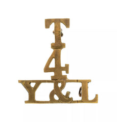 T 4 York & Lancaster Shoulder Title Brass Metal