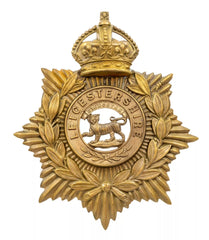 Helmet Plate & Leicestershire Centre Brass Metal