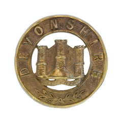 Devonshire Helmet Plate Centre Brass Metal