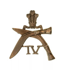 4th Prince of Wales Own Gurkha Rifles Cap Badge White Metal