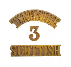 3rd Tyneside Scottish Shoulder Title Brass Metal