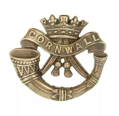 Duke of Cornwall's Light Infantry Cap Badge White Metal