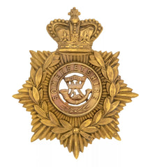 Helmet Plate & Somersetshire Centre Brass Metal