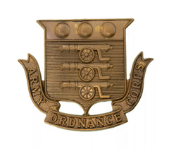Royal Army Ordnance Cap Badge Brass Metal