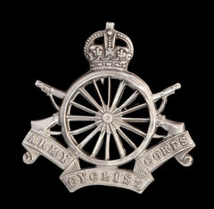 Army Cyclist Corps Cap Badge Hallmarked Silver