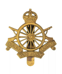 Army Cyclist Corps Cap Badge Brass Metal