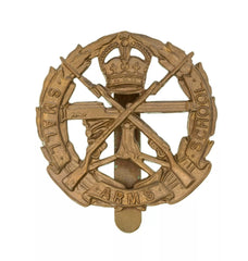 Small Arms School Cap Badge Brass Metal