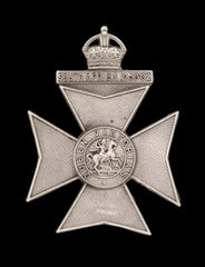 9th Queens Victoria Rifles Cap Badge Hallmarked Silver