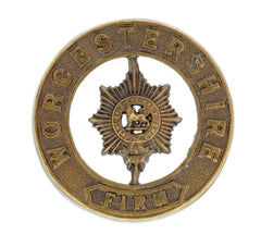 Worcestershire Helmet Plate Centre Brass Metal