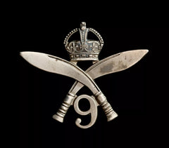 9th Gurkha Rifles Cap Badge White Metal