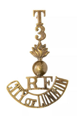 T 3 Royal Fusiliers City of London Shoulder Title Brass Metal