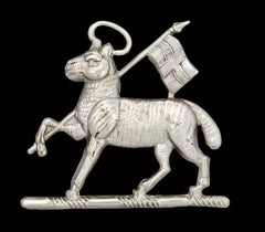 The Queen's Royal Regiment Cap Badge Hallmarked Silver