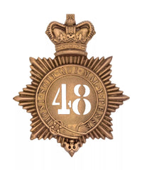48th Northamptonshire Regiment Quilted Shako Plate Brass Metal