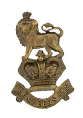 Queens Own Royal West Kent Valise Badge Brass Metal