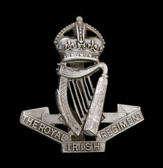 Royal Irish Regiment Cap Badge Hallmarked Silver