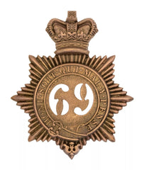 69th Welsh Regiment Quilted Shako Plate Brass Metal