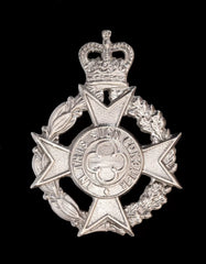 Queens Crown Army Chaplains Christian Department Cap Badge Hallmarked Silver
