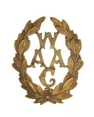 Women's Army Auxiliary Corps Voided Cap Badge Brass Metal