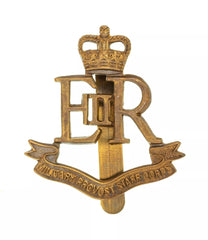 Queens Crown Military Provost Corps Cap Badge Brass Metal