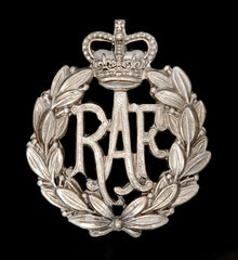 Queens Crown Royal Air Force Cap Badge Hallmarked Silver