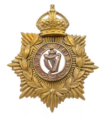 Helmet Plate & Royal Irish Centre Brass Metal