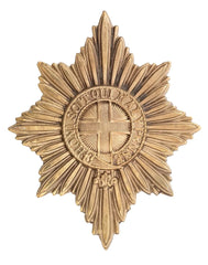 Coldstream Guards Helmet Plate Brass Metal