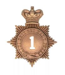 1st Royal Scots Regiment Quilted Shako Plate Brass Metal