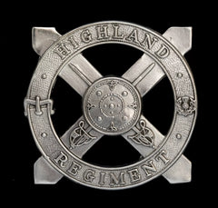 Highland Regiment Cap Badge Hallmarked Silver