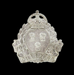 Cheshire Volunteers Cap Badge Hallmarked Silver