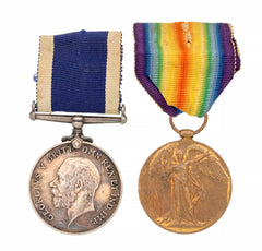 WW1 Royal Navy Long Service Good Conduct Medal & Victory PO.18723.F.SPENCER.MNE.