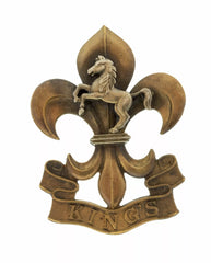 King's Regiment (Manchester & Liverpool) Cap Badge Bi Metal