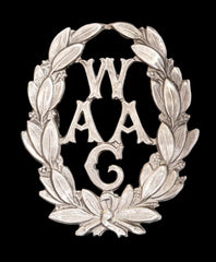 Women's Army Auxiliary Corps Voided Cap Badge Hallmarked Silver