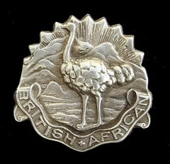 British & African Squadron Cap Badge Hallmarked Silver