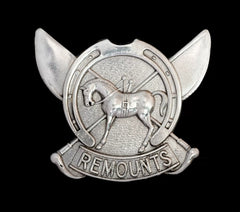 Remounts 2nd Type Cap Badge Hallmarked Silver