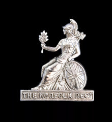 The Royal Norfolk Regiment Cap Badge Hallmarked Silver