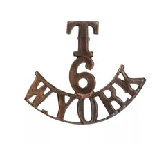 T 6 W.York Shoulder Title Brass Metal