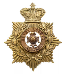 Helmet Plate & Royal Sussex Centre Brass Metal