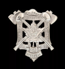 224th Canadian Forestry Overseas Battalion Badge Hallmarked Silver