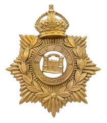 Helmet Plate & Suffolk 2 Castle Centre Brass Metal